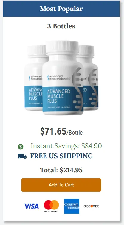 advanced muscle plus 3 bottles price